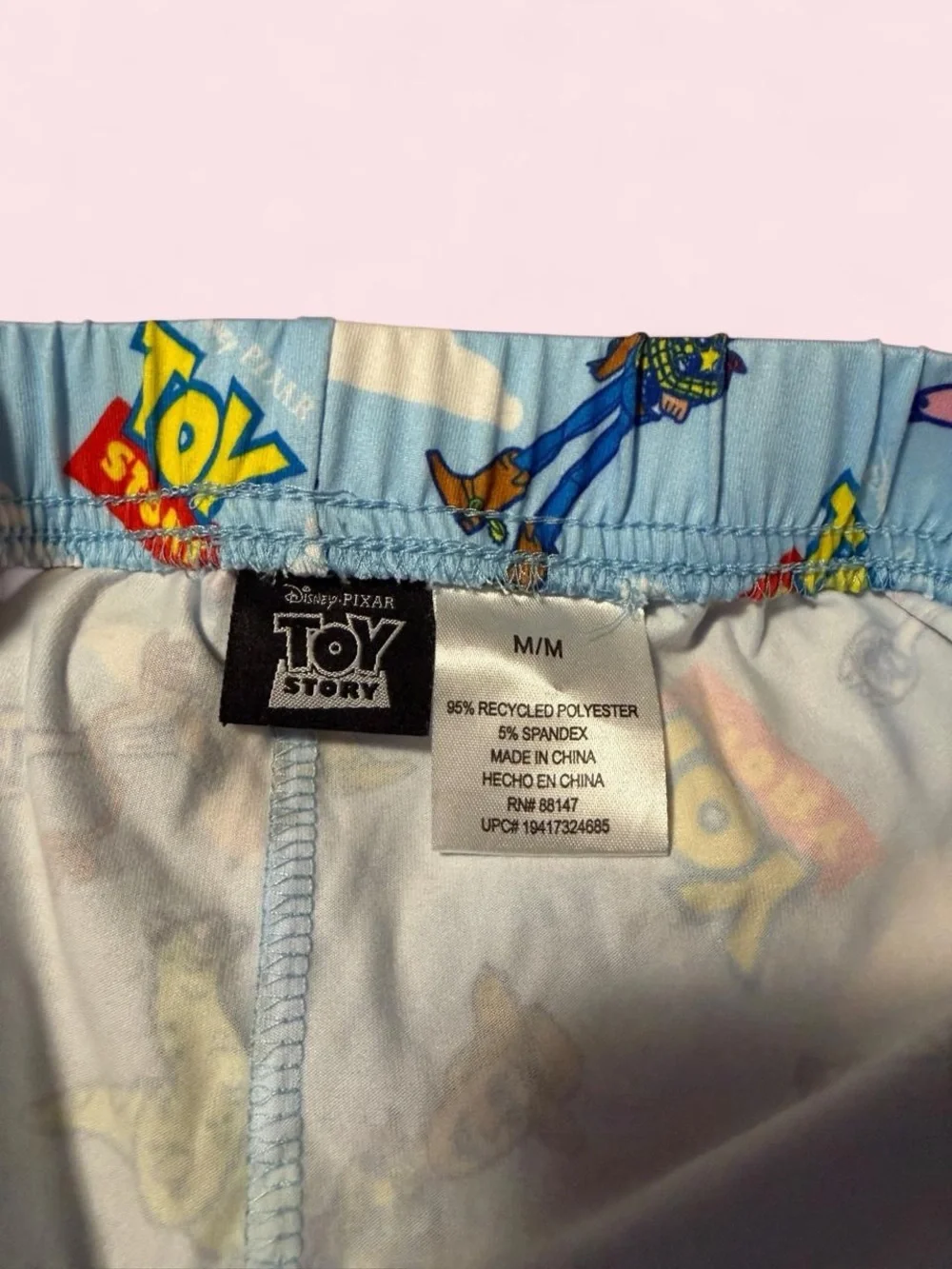 Disney Light Blue Toy Story Pajama Shorts with Multicolor Characters